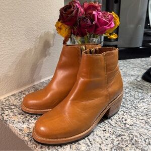 Portland Leather Patina tan ankle booties